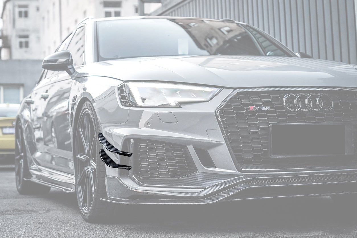 2017 - 2019 Audi RS4 B9 BKSS Style Front Canards